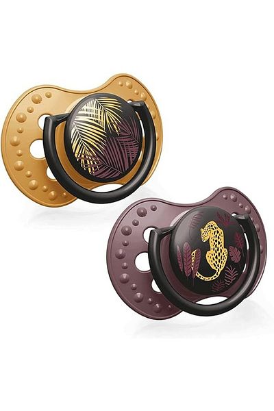 LOVI Dynamic Jungle Vibes Soother For 6-18 Months Baby - Pack Of 2