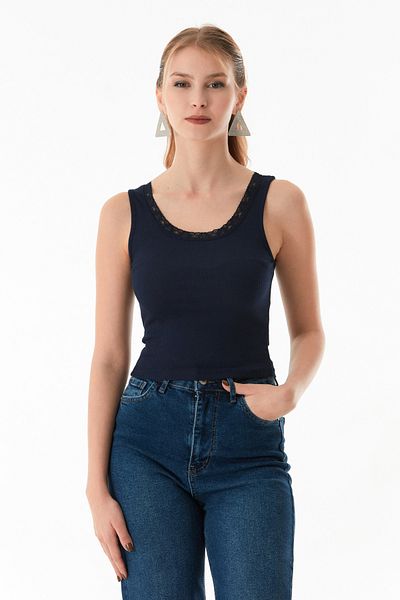 Fulla Moda Ribbed Lace Bodysuit