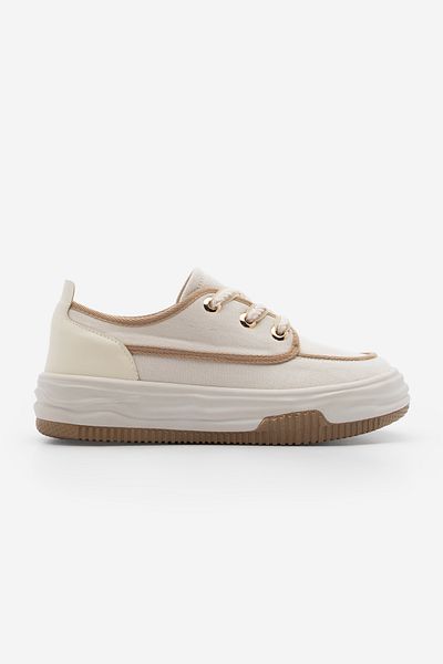 Marjin Damen Sneaker - Unverwechselbare Leinen Sneakers Rotvi Camel