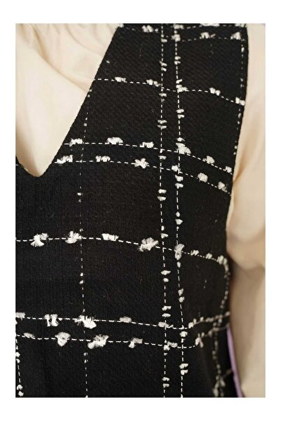 CNG MODA V-Neck Tweed Sweater