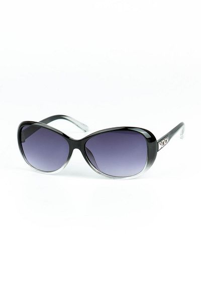 Di Caprio Women's Black Uv400 Protected Oval Model Sunglasses
