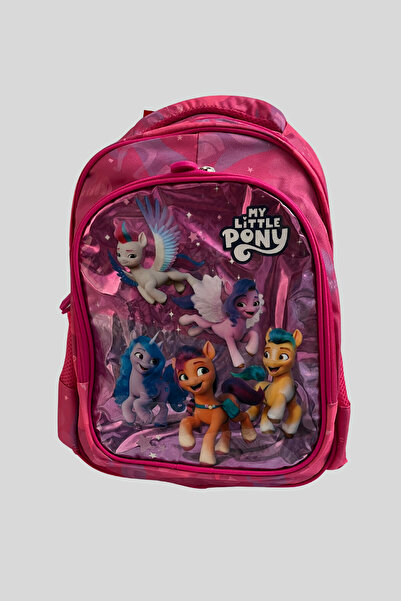 MY LITTLE PONY حقيبة ظهر مدرسية مرخصة متعددة الأقسام بسحاب للأطفال