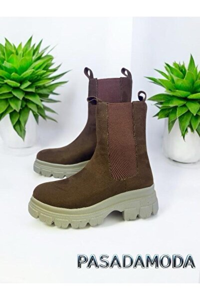 PASADAMODA LASTİKLİ KALIN KIŞLIK TABAN KADIN BOT B-659