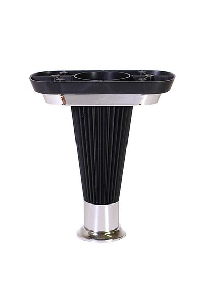 Badem10 Nitra Furniture Canapea Fotoliu Picior de bază 15 cm Negru Cromat Picioare de bază (4 buc.)