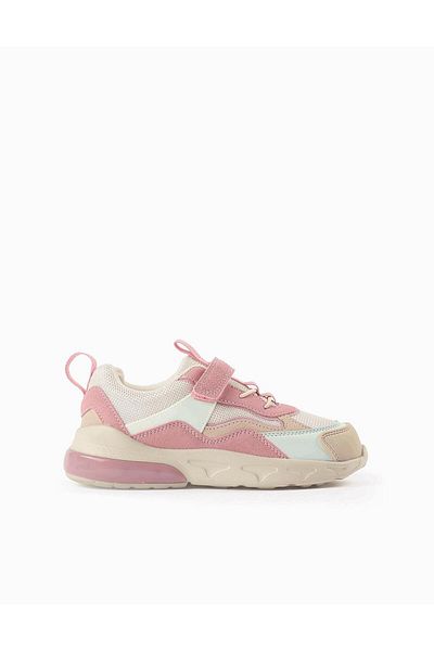 Ziddy Light-up Trainers for Girls 'ZY Superlight Runner', Pink/Beige
