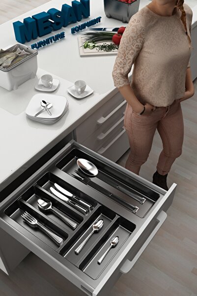 tify Mutfak Çekmece Içi Düzenleyici, Kaşıklık 44Cm X 48Cm Yanlar Ve Boydan 4C...