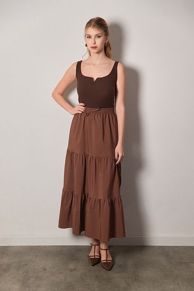 Fulla Moda Пола с волани от плат Terikoton