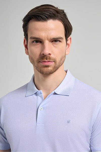 İmza Tricou slim fit casual, albastru închis, cu mânecă scurtă, cu guler polo, fără buzunar 1011250151