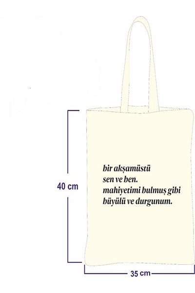 Hobbi Tasarım Geantă din pânză brută laminată – Poezie