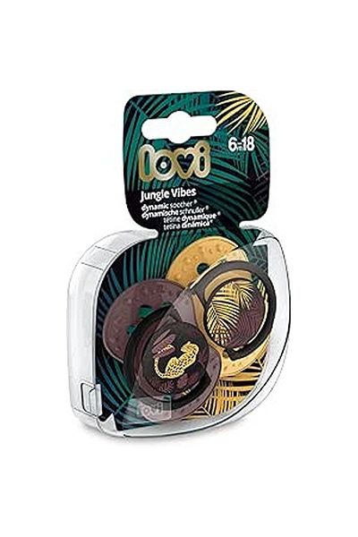 LOVI Dynamic Jungle Vibes Soother For 6-18 Months Baby - Pack Of 2