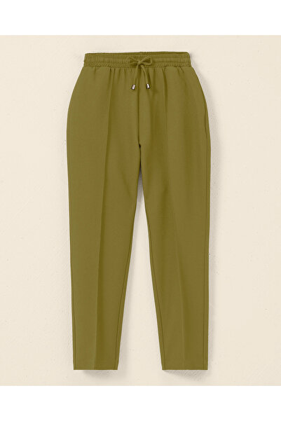 SEÇİL Elastic Waist Pocket Ankle Length Pants