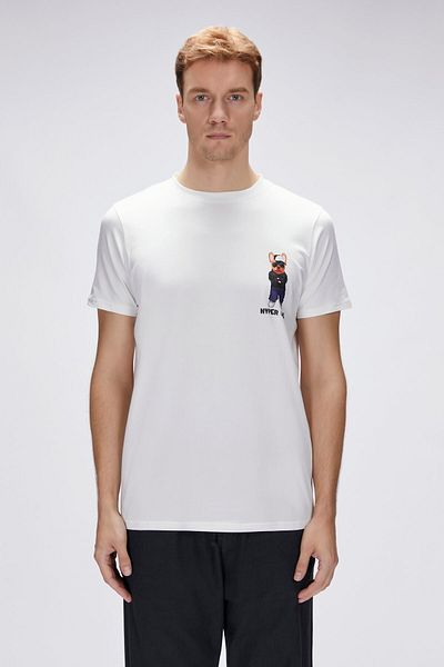 Bad Bear Hyper White Men's Printed T-Shirt