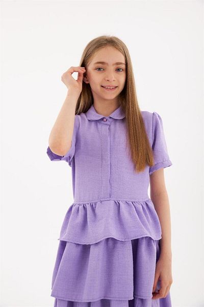 Hilal Akıncı Kids Rochie colorată pentru fete cu fermoar lateral