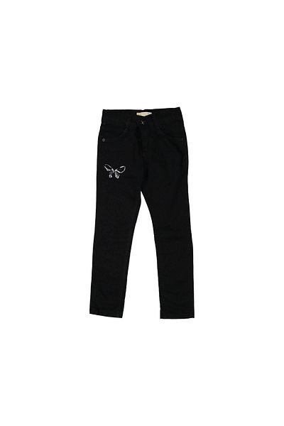 wikiland jeans Butterfly Embroidered Jeans Girl's Pants