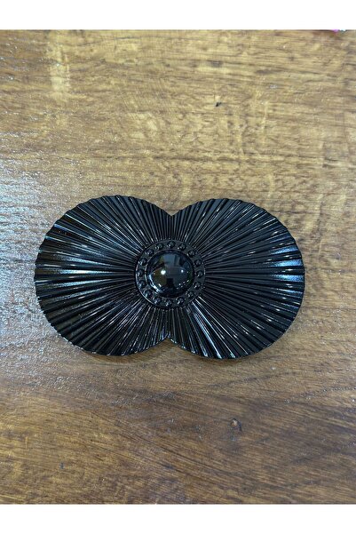 Gönülden Tasarım Чорна мушля, відкрита, з кришкою, прикраса для одягу, 14х9 см