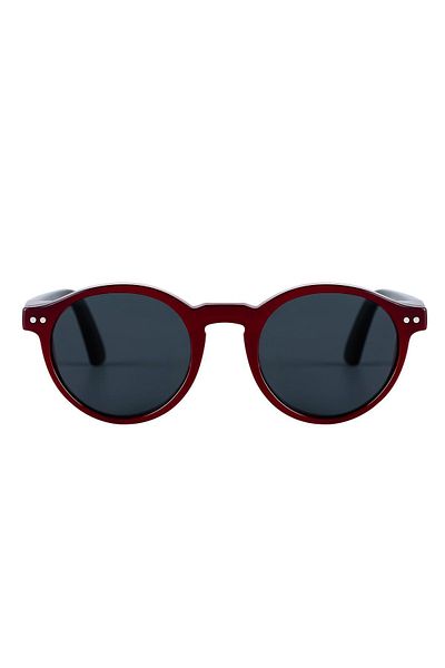 EYE OF HORUS Eoh1026 C56 Bright Burgundy Unisex Sunglasses