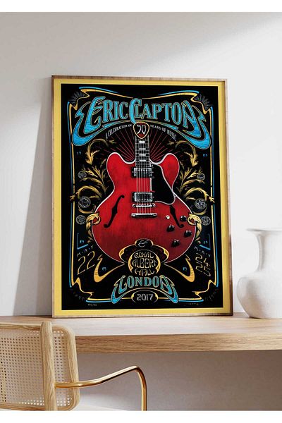 House Gorgeous Poster retro fără rame cu design de concert Eric Clapton