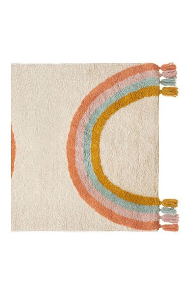 Atmosphera Rainbow Pattern Decorative Rectangular Children's Rug 100 x 150cm