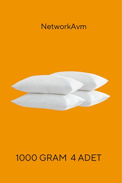 NetworkAvm 4 White 1000 Gram Classic Pillows