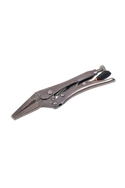 Tactix Chrome-Vanadium Steel Long Nose Locking Plier with Comfort Grip Handle 6.5inch