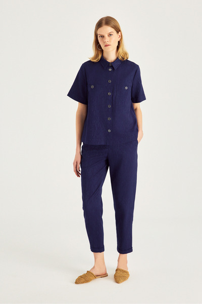 Naramaxx Kısa Kollu Dokulu Gömlek