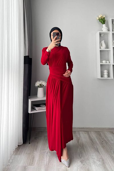 Neşeli Butik Women Candy Fabric Hijab Dress Nms047
