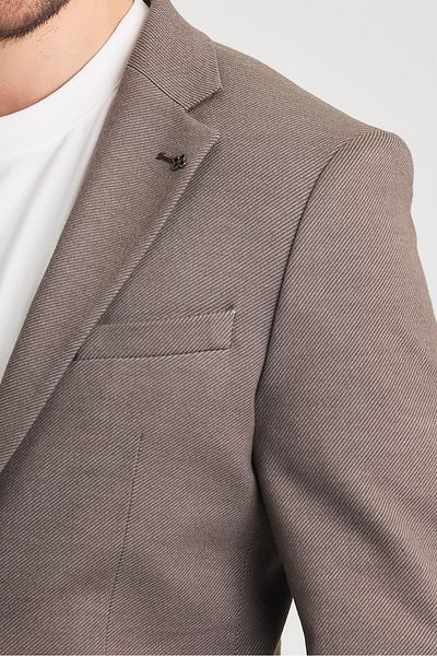 Frappoli Ανδρικό καφέ βαμβακερό μείγμα Pacune Slim Fit Lycra Stretchy Sports Blazer Jacket