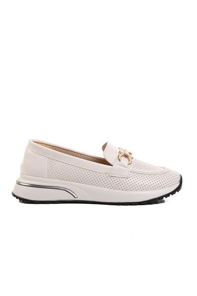 AYAKMOD Pantofi albi de damă casual 514524   Z