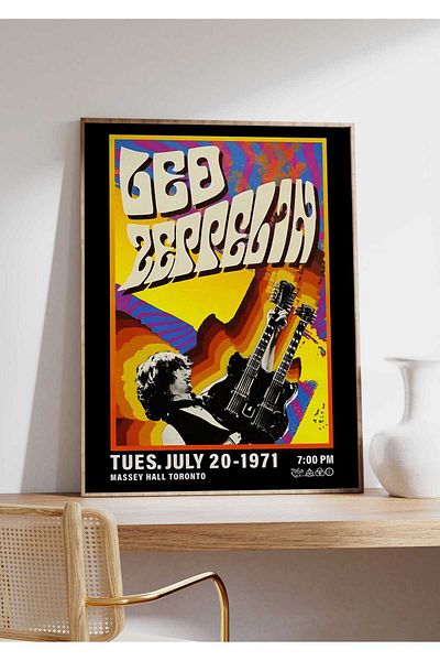 House Gorgeous Poster retro fără ramă cu design de concert Led Zeppelin nr:1