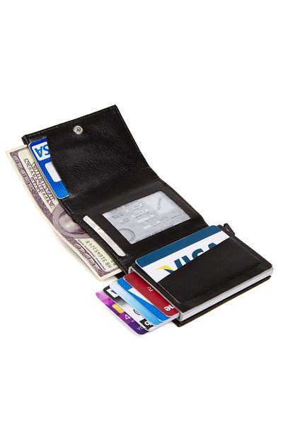 Newish Polo Men's Mechanized Card Holder and Wallet - Khaki