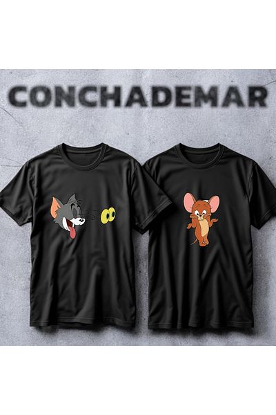 Vordevia Exploded Eye Tom and Jerry Dear Combination High Quality T-Shirt
