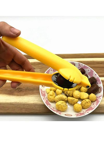 Yenigeldi 1Pcs New Design Ergonomic Stainless Steel Chestnut Cutter with Chamber