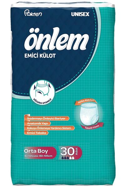 ÖNLEM Absorbent Panties Patient Diaper Medium Medium 180 Pieces