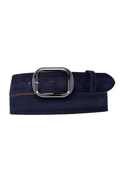 GoDeri 100% Real Column Leather, 4 cm Long Women's Belt with Nickel Buckle