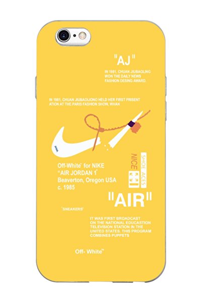 frondcase iPhone 6s Nike Air Sarı Telefon Kılıfı