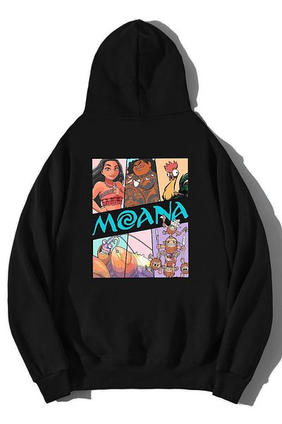 BRZ COLLECTION Унисекс суичър с овърсайз принт Moana