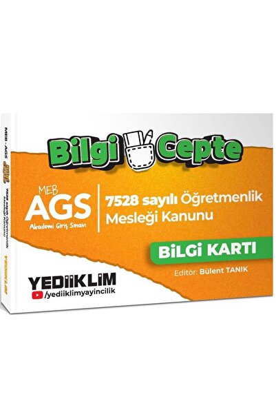 Yediiklim Yayınları 2026 MEB AGS Bilgi Cepte 7528 Sayılı Öğretmenlik Meslek K...