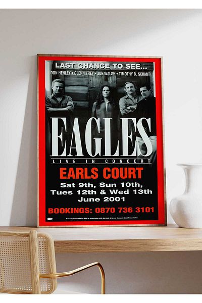 House Gorgeous Poster retro fără rame cu design de concert Eagles