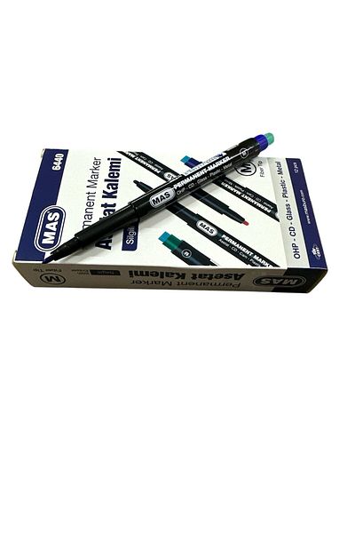 Mas Permanent Cd Pen (m) Blue 12 Pieces