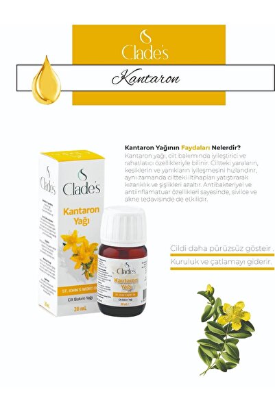 Clade's Kantaron Yağı 20 Ml - Cilt Bakım Yağı Centaury Oil