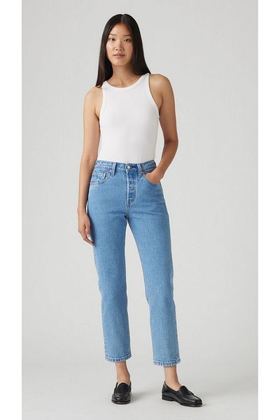 Levi's Blugi de damă 501 Crop Indigo Med A7739-0025