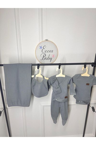 ECCES BB Baby Set - 7-Piece Hospital Discharge Set Overalls Set