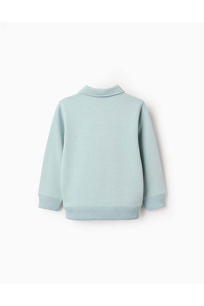 Ziddy Cotton Sweatshirt for Boys, Light Blue