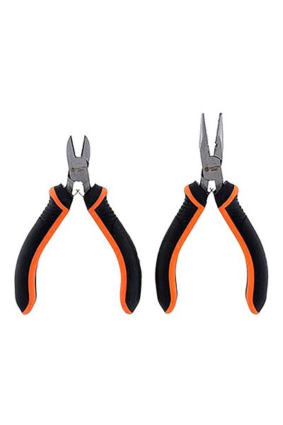 Tactix 2-Piece Cast Iron Mini Plier Set with Ergonomic Handle