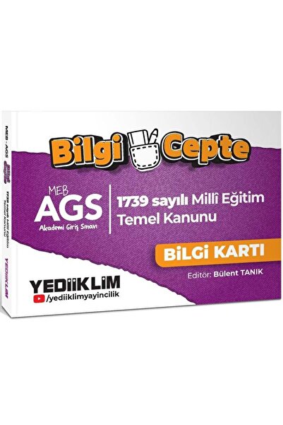 Yediiklim Yayınları 2026 MEB AGS 1739 Sayılı Milli Eğitim Temel Kanunu Bilgi ...