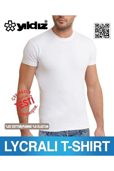 Yıldız İç Giyim Yıldız 90 Lycra Short Sleeve Men's T-Shirt Undershirt