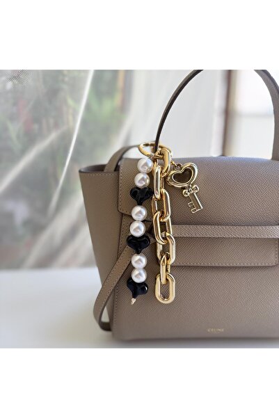 Venus Design Chain Pearl Heart Key Bag Accessory