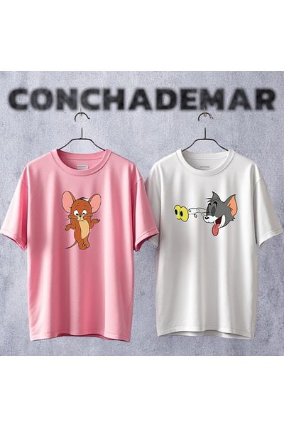 Vordevia Exploded Eye Tom and Jerry Dear Combination High Quality T-Shirt