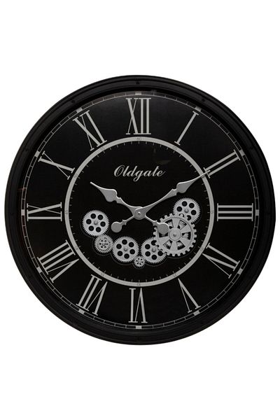 Atmosphera Loann Round Analog Wall Clock with Visible Moving Gears 76cm