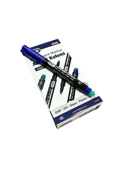 Mas Permanent Cd Pen (m) Blue 12 Pieces